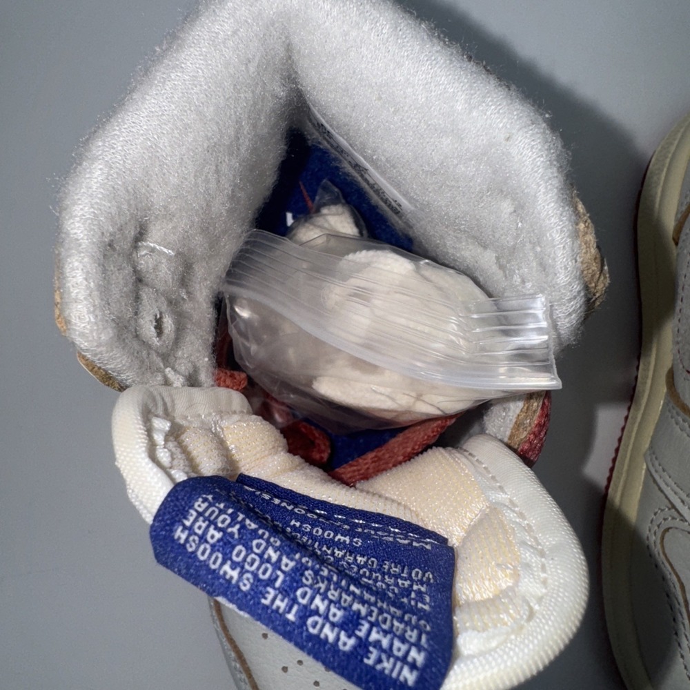 Jordan 1 Retro High OG Toddler Shoes Pale Ivory/Cinnabar New With Box Size 6c‎ - Picture 7 of 10